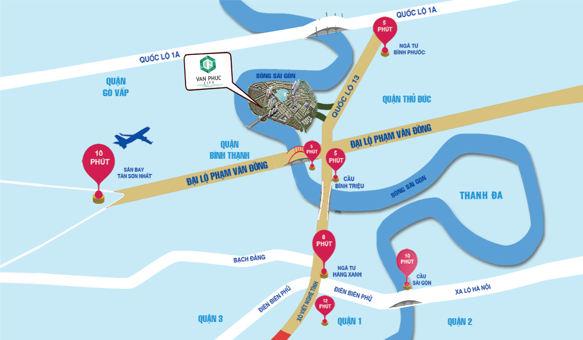 Vị trí Vạn Phúc City